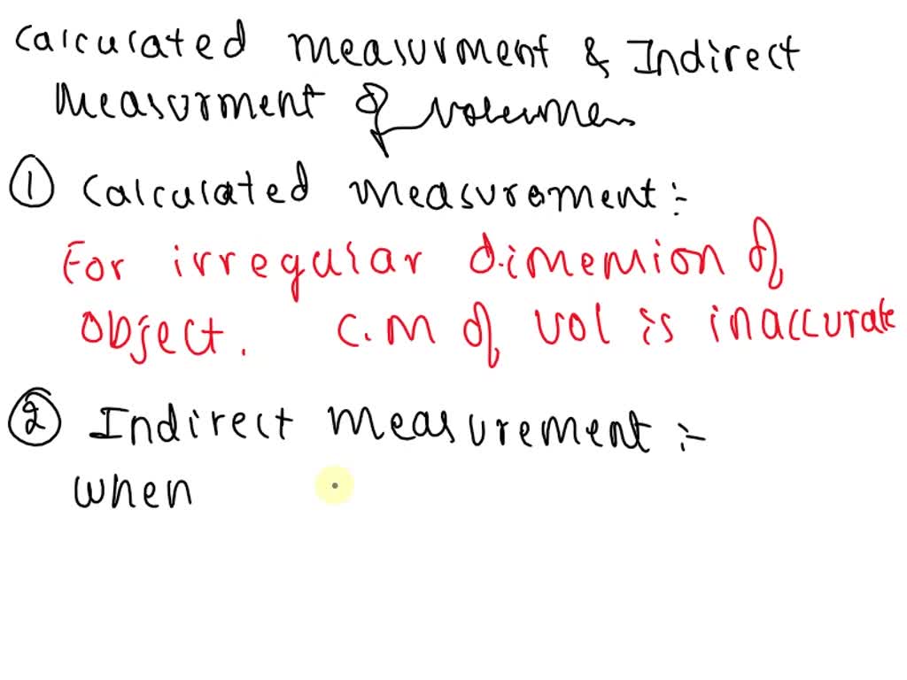 What are the Limitations of the Calculated And Indirect Volume Measurement?