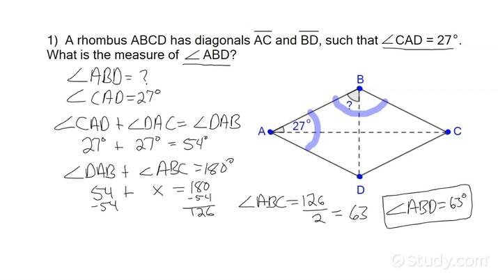 How to Measure Angles in a Rhombus?