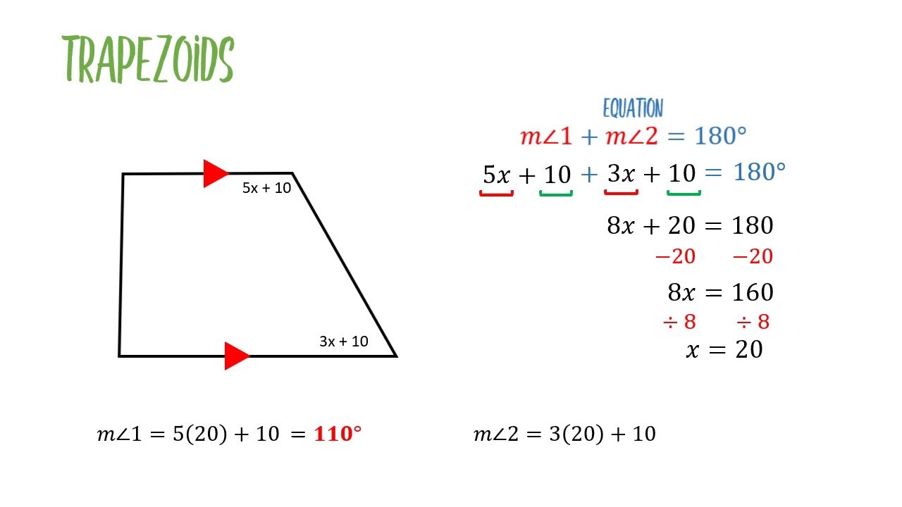 How to Measure Angles in a Trapezoid