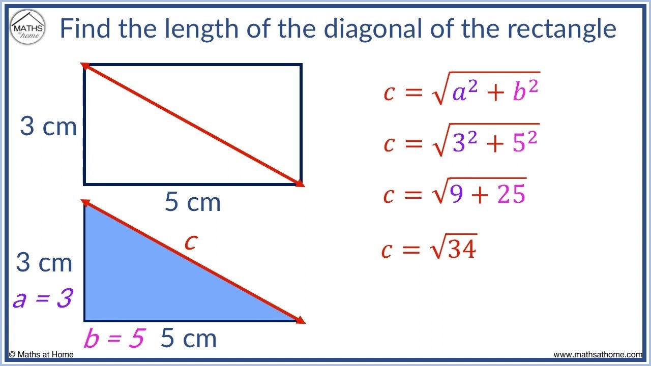 How to Measure the Diagonals of a Rectangle Or Square?