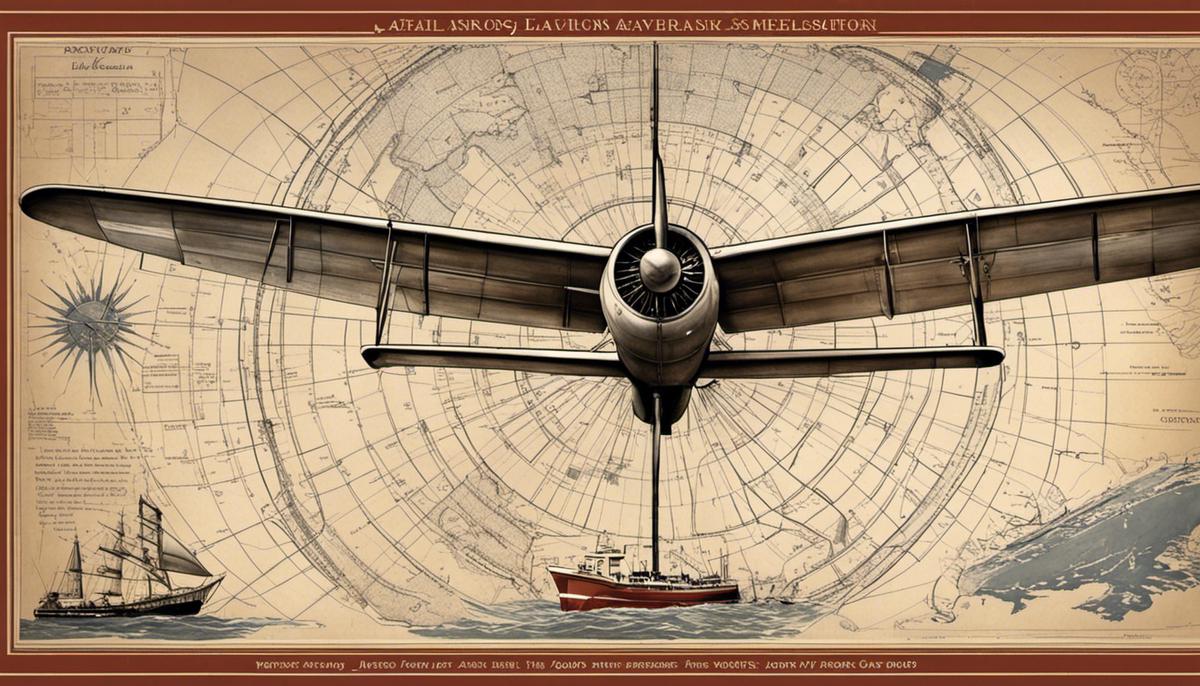 Illustration of aviation measurements including nautical miles, knots, feet, and pounds.