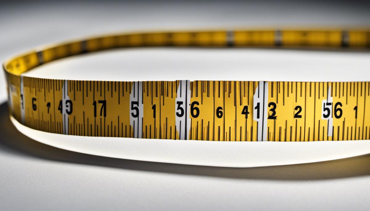 Image of a tape measure wrapped around a waist, visually representing girth measurements.