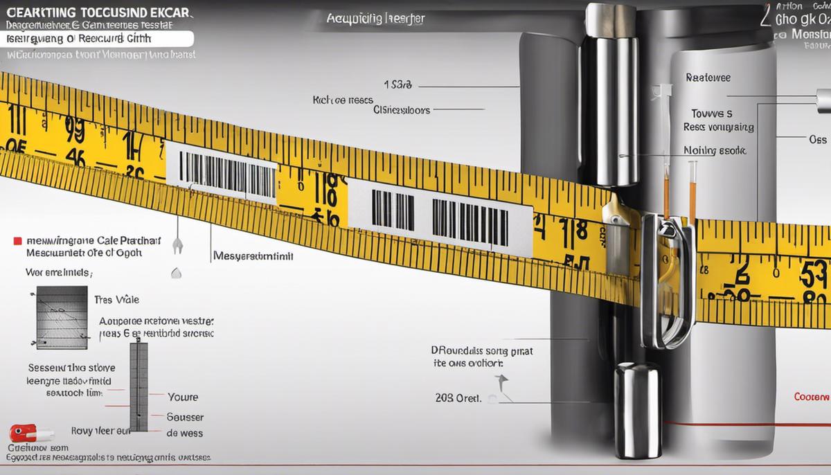 Image illustrating the tools required for measuring neck girth, showing a measuring tape and a ruler